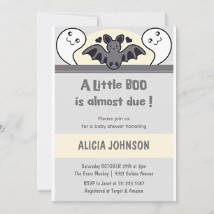 Invitation Un petit boo est presque à l'Halloween