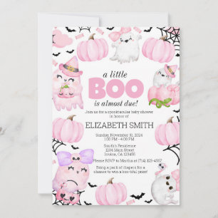 Invitation Un Petit Boo est presque dû ! Baby shower d'Hallow