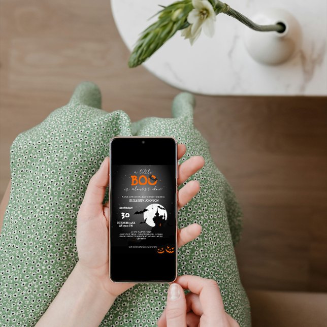 Invitation Un petit Boo est presque dû Baby shower Halloween (Créateur téléchargé)