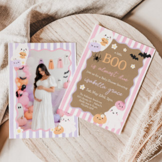 Invitation Un petit boo est presque dû Fête prénatale d'Hallo