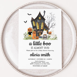Invitation Un Petit Boo Hantait Le Baby shower Halloween