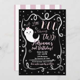 Invitation Un Petit Boo Tourne 2 Deux Mignons Fantôme D'Hallo