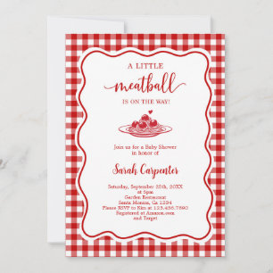 Invitation Un petit boulet de viande est en route Baby Shower
