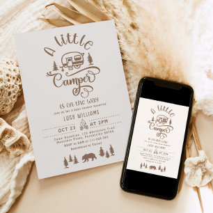 Invitation Un petit camping-car se trouve sur le Baby shower