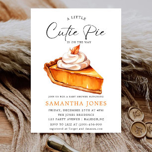 Invitation Un petit Citrouille à tarte à la coupe Baby shower