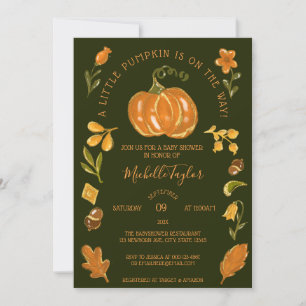 Invitation Un Petit Citrouille Automne Automne Automne Baby s