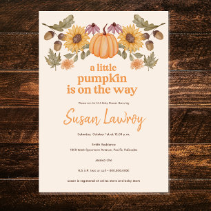 Invitation Un Petit Citrouille Automne Automne Automne Baby s