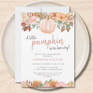 Invitation Un Petit Citrouille Automne Automne Automne Baby s