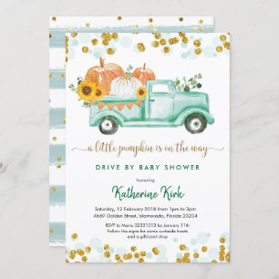 Invitation Un petit citrouille en voiture par baby shower