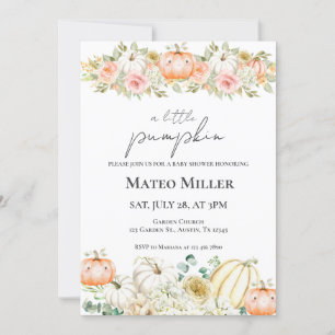 Invitation Un petit Citrouille est en Baby shower