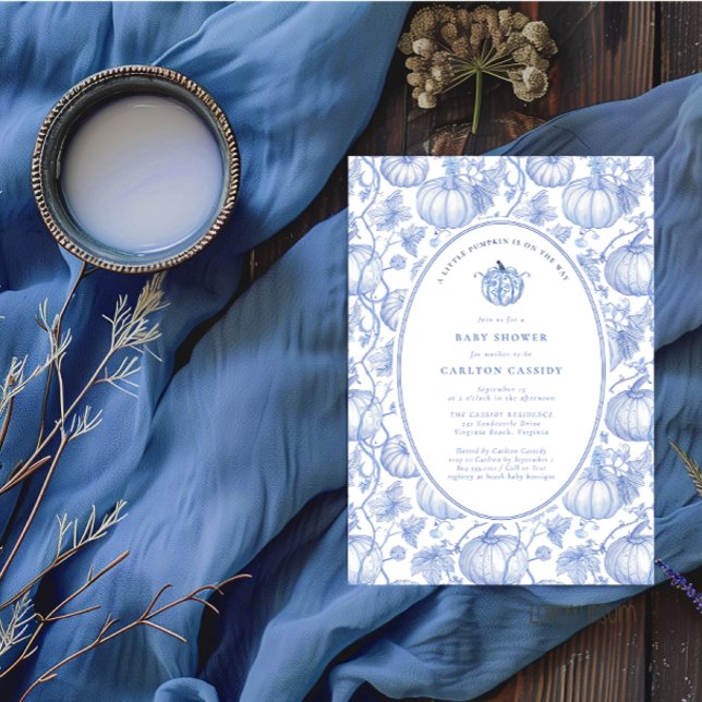 Invitation Un petit Citrouille est en route Baby shower (A Little Pumpkin Fall Baby Shower Invitation)