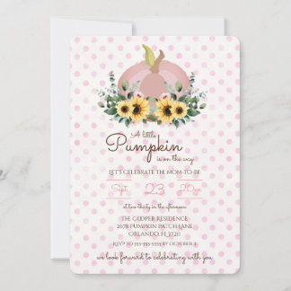 Invitation Un petit Citrouille est en route Baby shower Invit