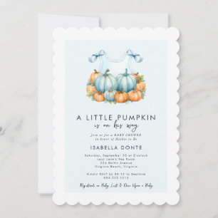 Invitation Un petit Citrouille est sur son chemin Baby shower