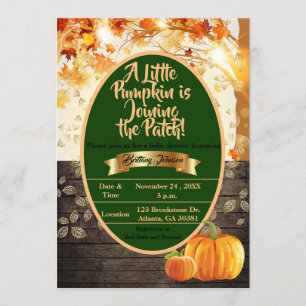 Invitation Un petit Citrouille rejoint le Patch ! Baby shower