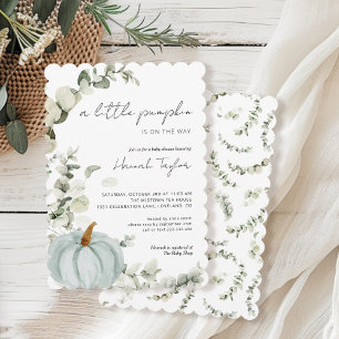 Invitation Un petit Citrouille se trouve sur le Baby shower W