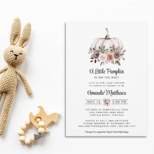 Invitation Un Petit Citrouille se trouve sur le chemin Baby s