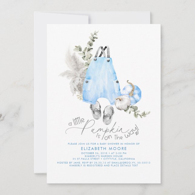 Invitation Un Petit Citrouille Se Trouve Sur Le Chemin Du Bab (Devant)