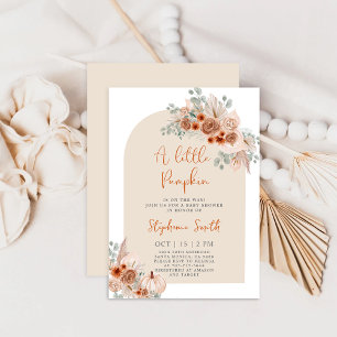 Invitation Un Petit Citrouille Se Trouve Sur Le Chemin Du Bab