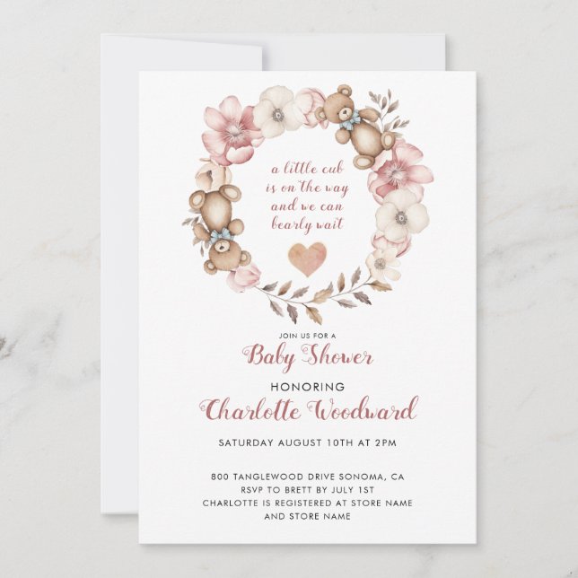 Invitation Un Petit Club Est Sur Le Chemin Baby shower Invita (Devant)