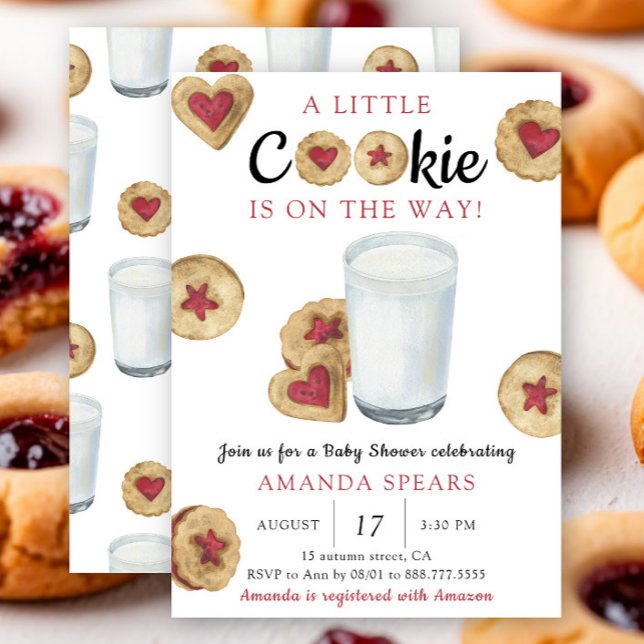 Invitation Un petit cookie est en route Baby shower (Créateur téléchargé)