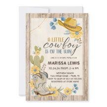 Un Petit Cow-boy Est En Chemin Bleu Yellow Western