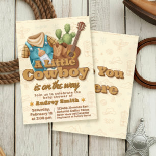 Invitation Un petit cowboy est en route