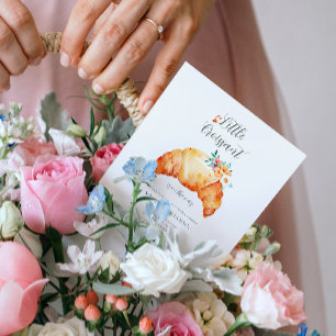 Invitation Un Petit Croissant Se Trouve Sur Le Chemin Du Baby