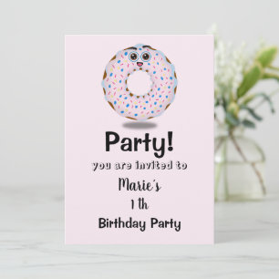 Invitation Un petit donut pour son premier anniversaire