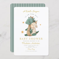 Un petit dragon se trouve sur le Baby shower