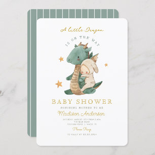 Invitation Un petit dragon se trouve sur le Baby shower
