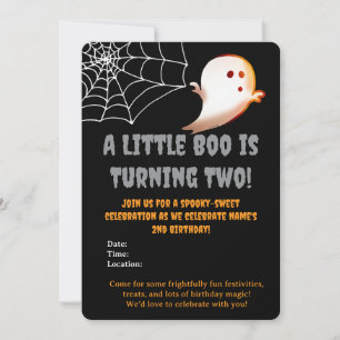 Invitation Un Petit Fantôme Fête Ses Deux Ans Halloween Deuxi