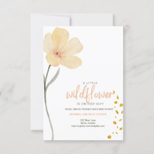 Invitation Un petit fleur sauvage est en route