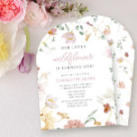 Invitation Un petit Fleur sauvage fête son anniversaire<br><div class="desc">Présentant notre petit Fleur sauvage, Turning One 1st Birthday Party Invitation, une célébration remplie d'amour, de joie et de souvenirs chéris. Ornée de fleurs d'aquarelle rose, cette invitation est douce et élégante, donnant le ton parfait pour une fête spéciale de premier anniversaire. Réalisée avec soin, elle offre une invitation chaleureuse...</div>