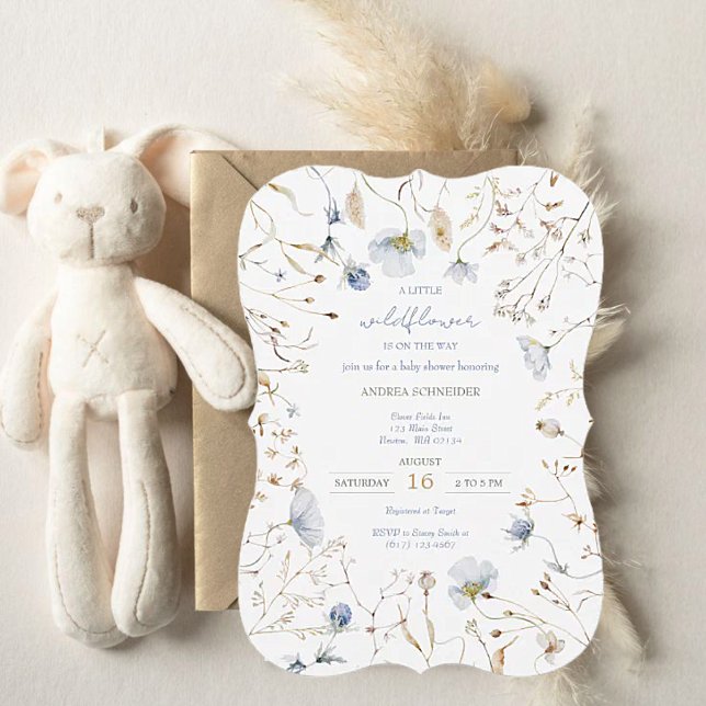 Invitation Un Petit Fleur sauvage Se Trouve Sur Le Chemin Du  (Créateur téléchargé)