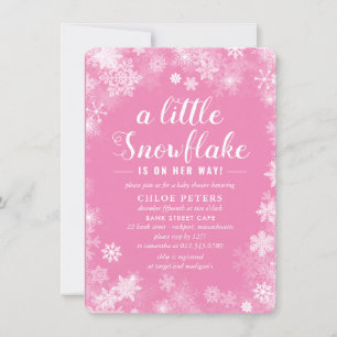 Invitation Un petit flocon de neige est sur le Baby shower de