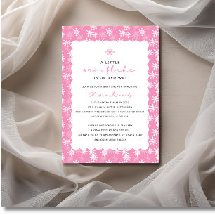 Invitation Un petit flocon de neige est sur le Baby shower He