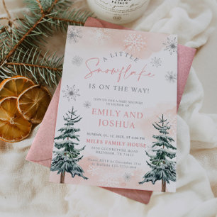 Invitation Un Petit Flocon De Neige Est Sur Le Chemin De L'In