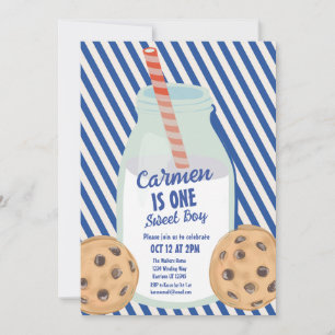 Invitation Un petit gâteau Cookie premier anniversaire