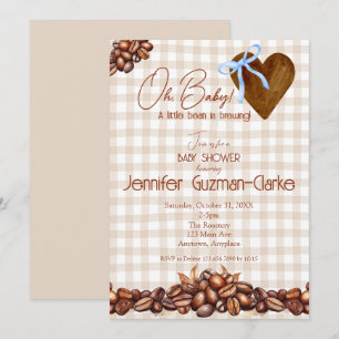 Invitation Un petit haricot brasse du Baby shower