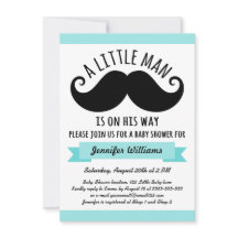 Un petit homme, baby shower bleu de moustache