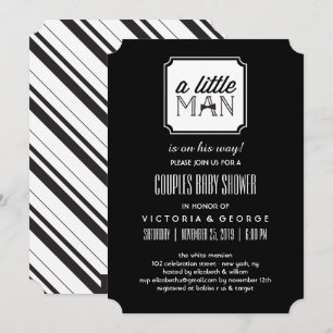 Invitation Un Petit Homme Couples Baby shower Garçon Design