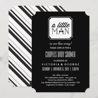 Invitation Un Petit Homme Couples Baby shower Garçon Design