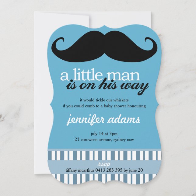 Invitation Un Petit Homme Est En Route (Devant)