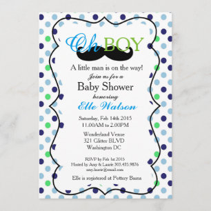 Invitation Un petit homme est sur le chemin Baby Shower Invit