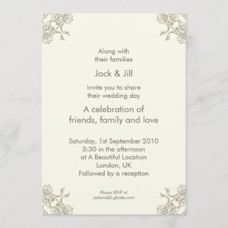 Invitation Un Petit Lacey (Crème) 5x7