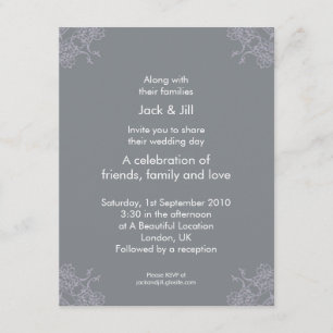 Invitation Un petit Lacey (taupe) 4.25x5.25