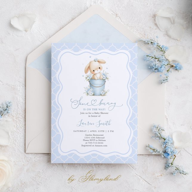 Invitation Un petit lapin arrive Bébé Fille Garçon Shower (Créateur téléchargé)