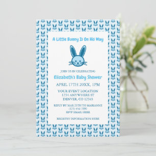 Invitation Un Petit Lapin Est En Chemin Baby shower