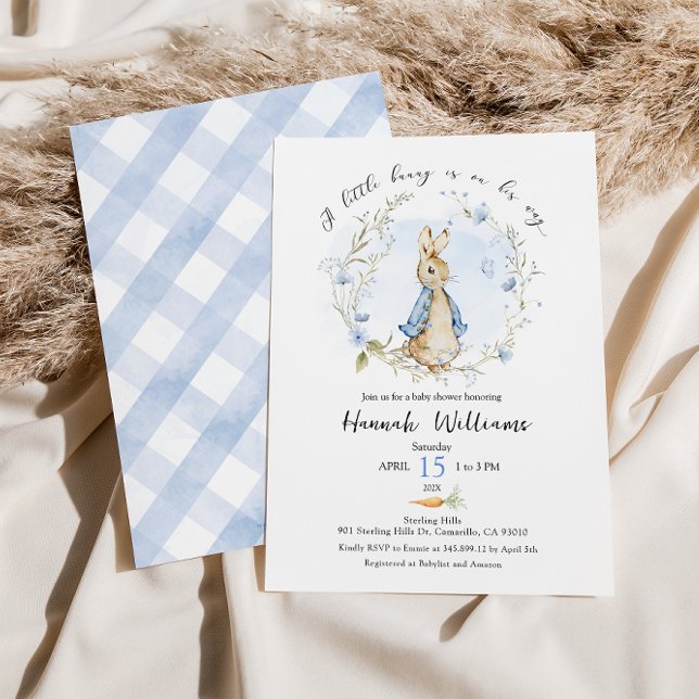 Invitation Un petit lapin est en chemin baby shower Invitatio (Invitation
)