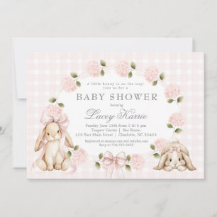 Invitation Un petit lapin est en route, baby shower lapin